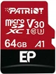 Карта пам'яті PATRIOT microSDHC EP Series 64GB CLASS 10 ADAPTER SD з адаптером (PEF64GEP31MCX) - зображення 1