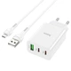 Сетевое Зарядное Устройство Hoco C99A PD20W+QC3.0 + кабель Micro (Белый) - изображение 5