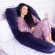 Подушка для беременных и отдыха MirSon Velvet Line №8020 U-образная Navy blue (2200006178521) - изображение 10
