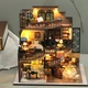 Румбокс 3D інтер'єрний конструктор DIY house Hongda craft «Класичний будиночок» + Захисний купол (М2132) - зображення 4