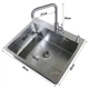 Мойка из нержавеющей стали AQUAMILL 6050 + смеситель + дозатор + решетка - изображение 2
