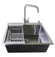 Мойка из нержавеющей стали AQUAMILL 6050 + смеситель + дозатор + решетка - изображение 4