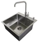 Мойка из нержавеющей стали AQUAMILL 5050 + смеситель + дозатор + решетка - изображение 7
