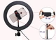 Кільцева лампа LED Ring Light 26 см з підставкою для настільної зйомки (комплект, предметний, нічник, світильник, 5V, 12W, USB) - Чорний - зображення 6