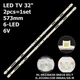 LED підсвітка TV 32" HL-00320A30-0601S-03/07 CX32D06-ZC22AG-05 JL.D32061330-006AS-M/006GS-M 2pcs=1set - изображение 1