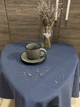 Скатерть однотонная с Тефлоновым покрытием хлопковая Водоотталкивающая 110х140 см Синяя - изображение 2