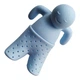 Ситечко для заварювання чаю Tea Strainer "Чоловічок mr. Big Tea", силіконове, голубе. - зображення 1