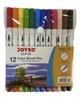 Фломастеры JOYKO Brush pen CLP-06 двухсторонние 12 цветов (05090022) - изображение 1