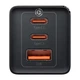 Мережевий зарядний пристрій (МЗП) Baseus GaN5 Pro 65W 2Type-C+USB 100W EU (CCGP12020) (Black) - изображение 3