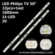LED підсвітка Philips TV 50" LB-PF3528-GJD2P5C506X11-L-B GJD500611001-X3-L/R LB-PF3030-GJABL506X11A 12pcs=1set - изображение 1