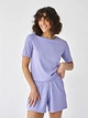 Пижама (футболка + шорты) женская BARWA garments 0315/313 M Сиреневая (2113153132226) - изображение 3