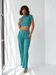 Пижама (топ + штаны) женская BARWA garments 0326/280 L Бирюзовая (2113262803840) - изображение 4