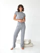 Пижама (топ + штаны) женская BARWA garments 0326/280 M Серый меланж (2113262802102) - изображение 1