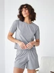 Пижама (футболка + шорты) женская BARWA garments 0315/313 S Серый меланж (2113153131106) - изображение 6