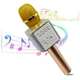 Караоке мікрофон Q9 у чохлі. Бездротовий, USB, MP3 Золото (63951460) - зображення 2