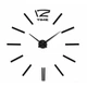 Великий настінний годинник 1.5 В АА 3D black DIY Clock 70-150 см Чорний (70150PLNSTCHS) TIN66 - зображення 1