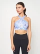 Спортивный топ для бега женский Nike W Nk Df Swsh Wrap Bra Aop DX1778-519 M Indigo Haze/Oxygen Purple/Gridiron (196156350684) - изображение 1