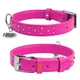 Ошейник WAUDOG Glamour с клеевыми стразами 18-21 см 9 мм Розовый (32507) - изображение 5