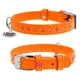 Ошейник WAUDOG Glamour с клеевыми стразами 18-21 см 9 мм Оранжевый (32504) - изображение 3
