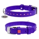 Ошейник WAUDOG Glamour c QR паспортом с клеевыми стразами 18-21 см 9 мм Фиолетовый (32509) - изображение 3