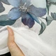 Занавеска римка из льна для кухни Adagio Windows Decor Синие цветы, тюль с рисунком в цветы 135х120 см - изображение 2