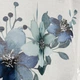 Занавеска римка из льна для кухни Adagio Windows Decor Синие цветы, тюль с рисунком в цветы 135х120 см - изображение 3