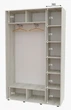 Шкаф-купе двухдверный Алекса 150*45*220 см Дуб крафт белый 2 двери Зеркало - изображение 2