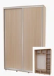 Шкаф-купе двухдверный Алекса 150*45*220 см Дуб молочный 2 двери ДСП - изображение 1