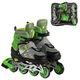 Раздвижные ролики детские Best Roller 65477-M, размер 34-37, зеленые, с подсветкой - изображение 1