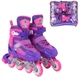Роликові розсувні ковзани Best Roller 20066-L, розмір 38-42, фіолетові, колеса, що світяться. - зображення 1