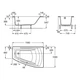 Ванна акриловая ROCA HALL 150x100 R A248165000 - изображение 2