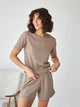 Пижама (футболка + шорты) женская BARWA garments 0315/313 M Капучино (2113153132653) - изображение 4