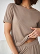 Пижама (футболка + шорты) женская BARWA garments 0315/313 M Капучино (2113153132653) - изображение 14