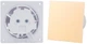 Комплект Вытяжной вентилятор AirRoxy dRim 100 S BB + Пластиковая панель AIRROXY 01-165 Beige Plexi бежевая глянцевая - изображение 1