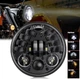 Универсальная светодиодная led фара 5,75 дюймов Led с разъёмом H4 (Black) Harley-Davidson, Dyna, Sportster (90630/1) - изображение 1