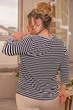 Жіночий лонгслів в чорно-білу смужку Tatiana СТАР 60 - зображення 2
