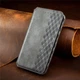 Кожаный чехол книжка GATMEN PREMIUM Cubic (PU) для Xiaomi Redmi Note 10 Pro / 10 Pro Max Grey - изображение 5