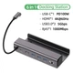Док-станція Rocoren 6в1 100W для Steam Deck|iPad|Android (HDMI 4K/ Gigabit Ethernet/ 3хUSB 3.0/ USB-C 100W) - зображення 3