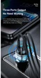 Автомобильное зарядное устройство Essager ES-CC10 80 Вт 2USB+TypeC PD+QC LED дисплей технология быстрой зарядки - изображение 2