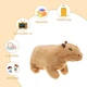 Плюшевая мягкая игрушка Капибара Capybara тренды TikTok декор для детской комнаты подарок на день рождения 18см - изображение 6