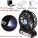 Портативный настольный мини вентилятор Home Fest Portable Mini Fan XSFS-01 USB черный - изображение 7