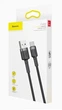 Кабель Baseus Cafule Cable USB for Type-C 100cм|3.0A Gray/Black (CATKLF-BG1) - изображение 2