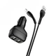 Автомобильное зарядное устройство Hoco Z36 2xUSB|2.4A + Кабель Lightning в комплекте (Black) - изображение 8
