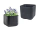 Горщик для квітів Keter Cube Planter L антрацит (17201220) - зображення 4