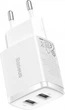 Зарядний пристрій Baseus Charger 2USB 10.5W зарядка white - зображення 6