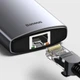 Док-станция USB3.1 Type-C Baseus CAHUB-CV0G Type C PD 100W/HDMI 4K 30Hz/3хUSB3.2/RJ45/SD TF 8in1 Grey - изображение 10