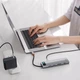 Перехідник HUB Baseus Metal Gleam Series 11-in-1 Multifunctional Type-C (CAHUB-CT0G) Space Gray - зображення 5