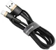 Кабель Baseus Cafule Cable Lightning – USB 1.0 м 2 A Black-Gold (CALKLF-BV1) - изображение 1