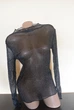 Прозорий гольф кофточка сітка водолазка блузка Honey Fashion Accessories S/M/L чорний (10-51) - изображение 3