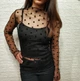 Прозорий гольф кофточка сітка водолазка блузка Honey Fashion Accessories XS/S чорний (10-47) - изображение 5
